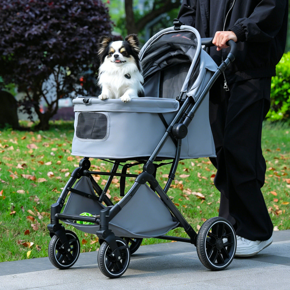 Hundebuggy bis ca. 30 kg, Grau