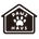 A house-shaped dog house logo of 'PAWZ HAUS  and a white paw print in the center, shown on a plain white background.